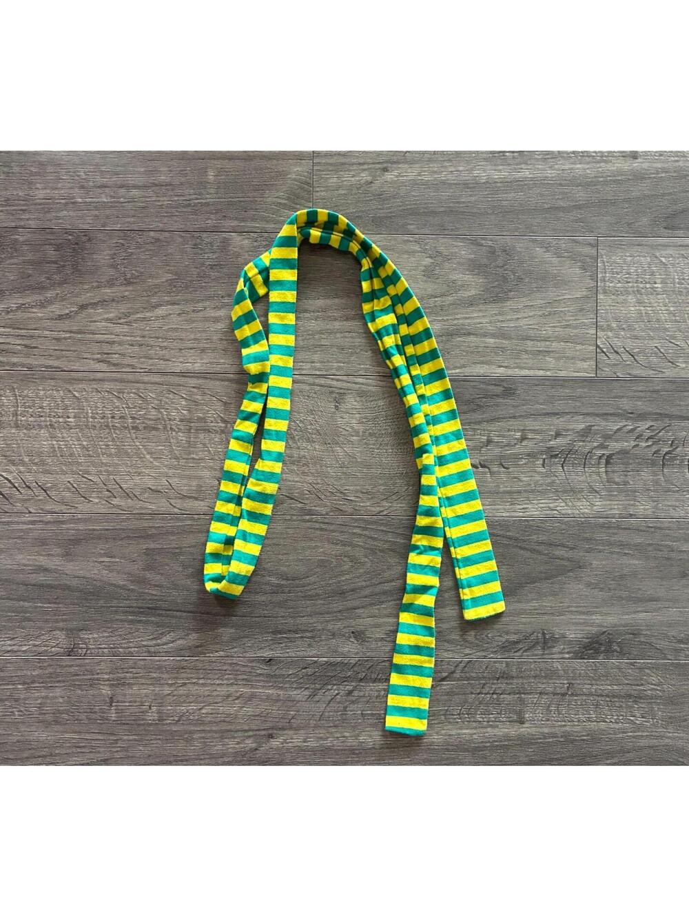 Striped yellow green scarf